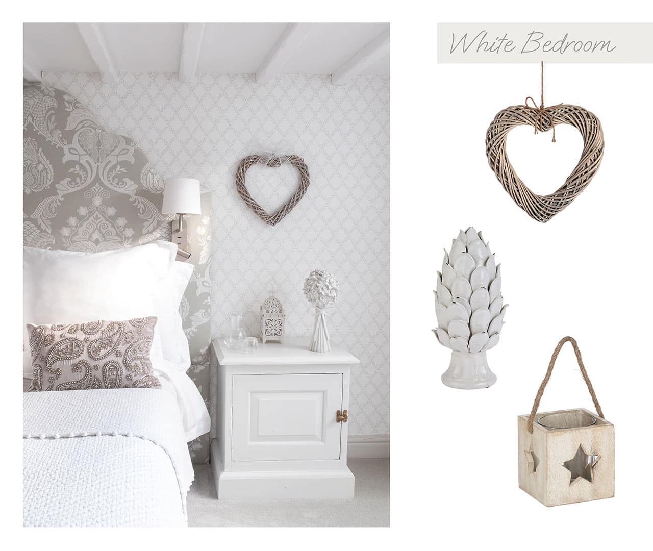 Luxury White Cotton Guest Bedroom
