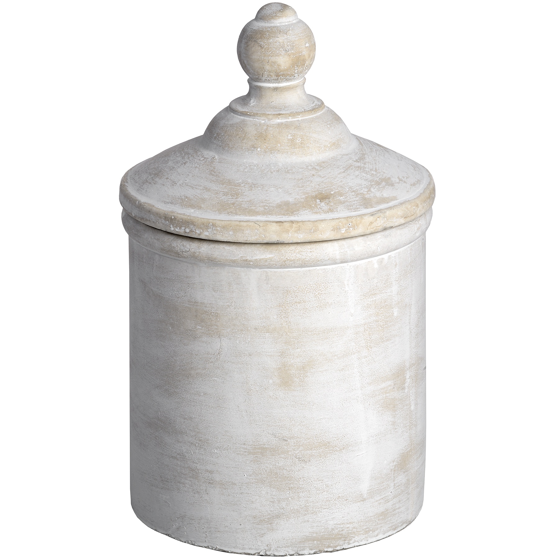 Large Antique White Cannister From Anita Jones Interior Styling
