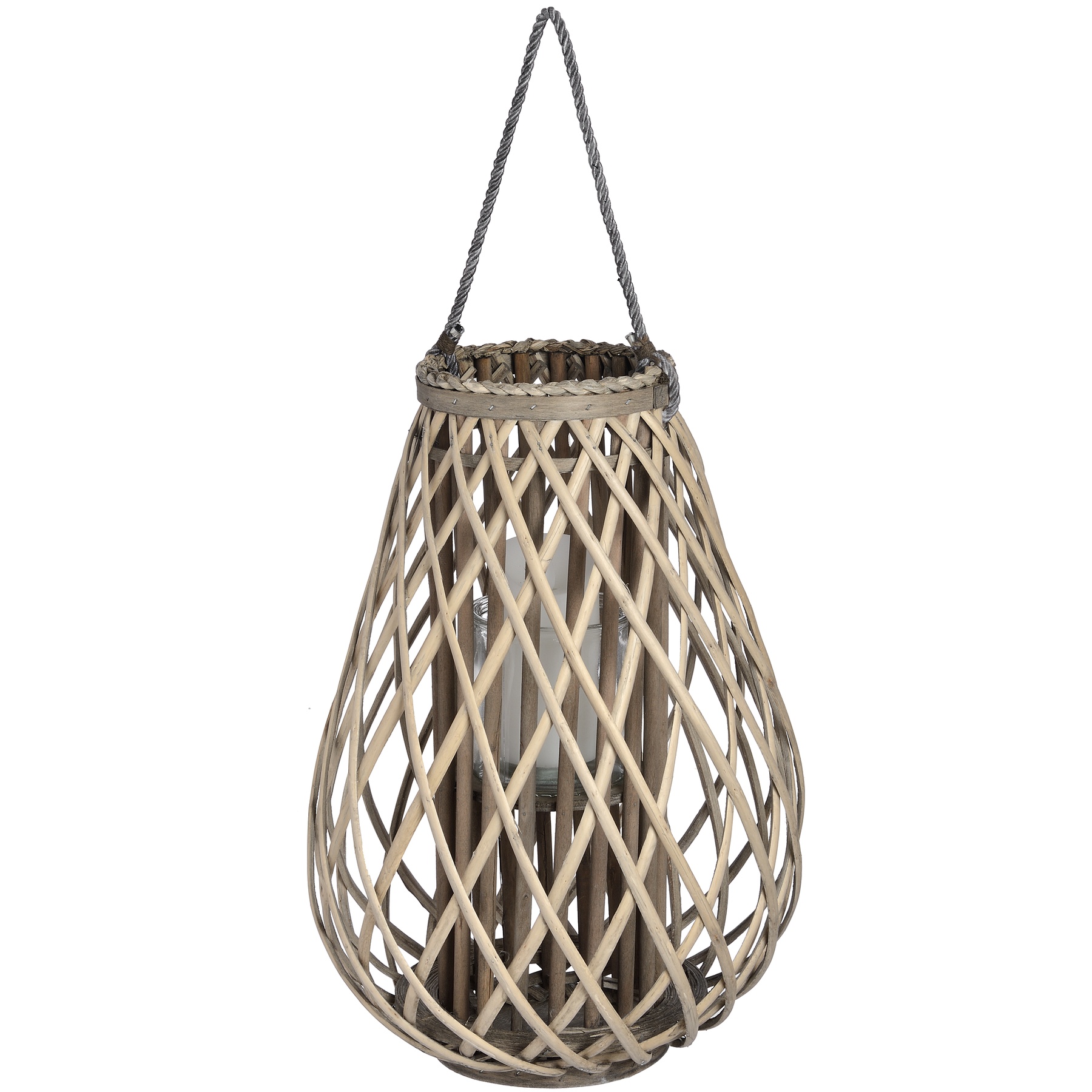 Large Wicker Bulbous Lantern From Anita Jones Interior Styling