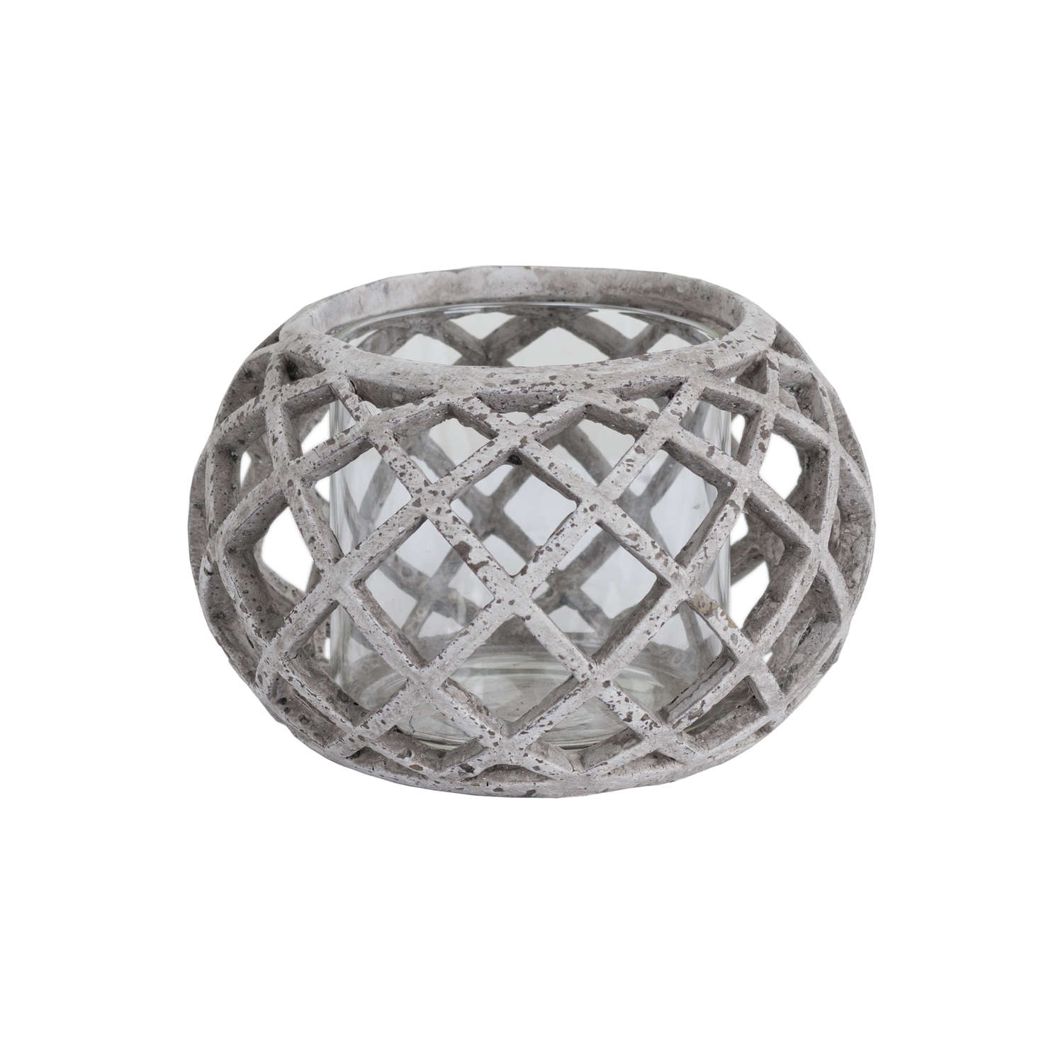 Round Ceramic Lattice Hurricane Lantern From Anita Jones Interior Styling