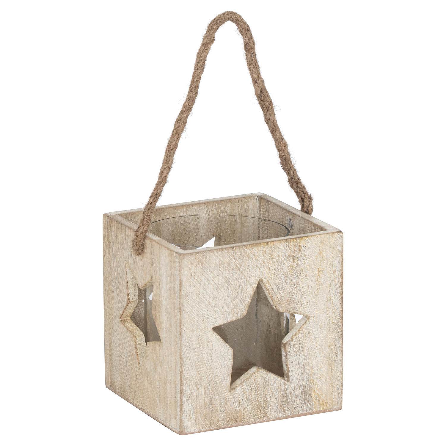 Washed Wood Large Star Tealight Candle Holder From Anita Jones Interior Styling