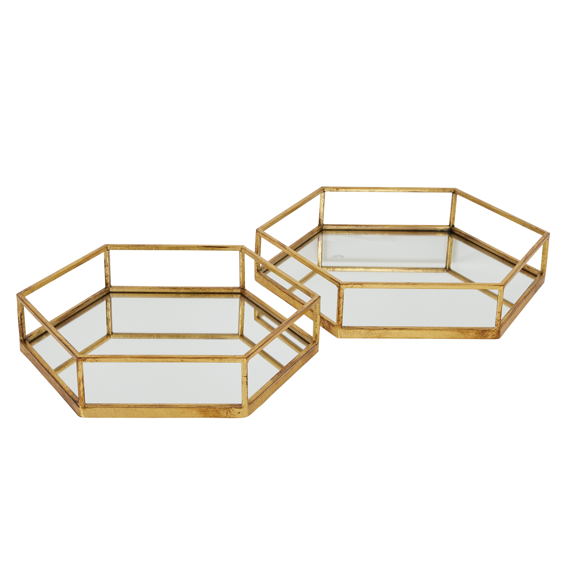 Gold Hexagon Set Of Two Trays From Anita Jones Interior Styling