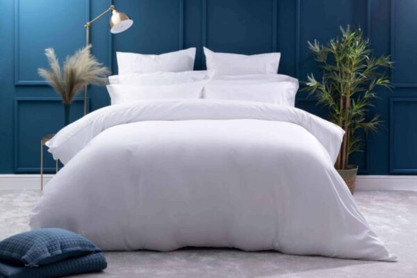 Crisp, Clean, Winter Elegance in Luxury Bedding