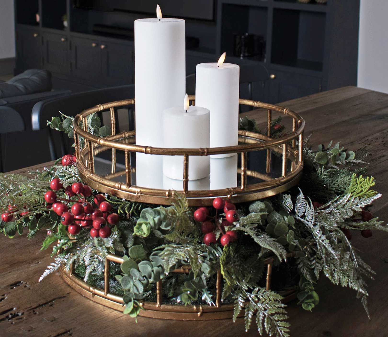 Glitter & Glisten: Faux Floral Christmas Centrepiece
